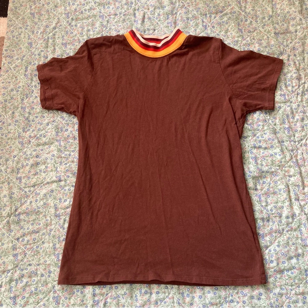 Big Bud Press brown short sleeve retro ringer tee t-shirt shirt S